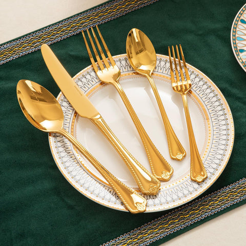 Revival Droplet 18/10 Stainless Steel 40 Piece Flatware Set, Service for 8