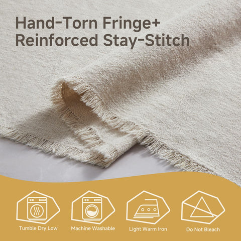 14 x 72“ Rustic Frayed Edge Table Runner