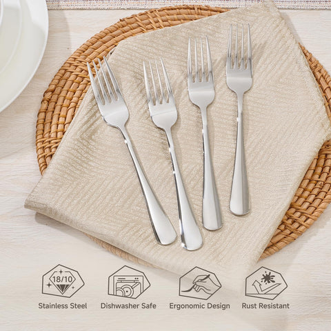 18/10 Stainless Steel Droplet Classic Set Of 4 Dinner Forks