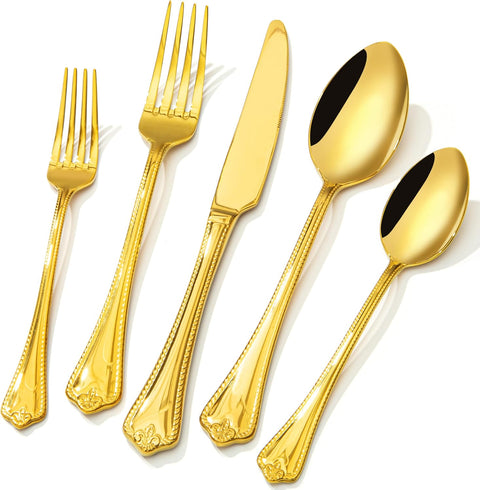 Revival Droplet 18/10 Stainless Steel 40 Piece Flatware Set, Service for 8