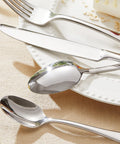 Silverware Set for 4, 20 Piece Stainless Steel Flatware Cutlery Utensil Set | KINGSTONE Heavy Duty Utensils, Modern Design, Mirror Polished Knives Fork and Spoon,Dishwasher Safe for Wedding Housewarming