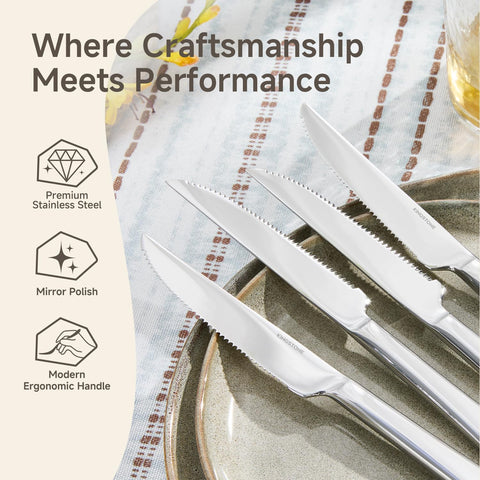 Stainless Steel Classic Set Of 4 Steak Knife Set