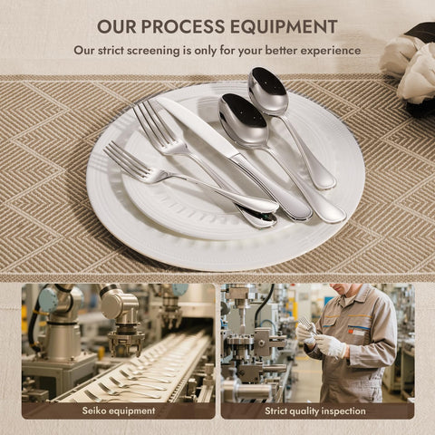 Classic Revival Droplet 18/10 Stainless Steel Flatware Set