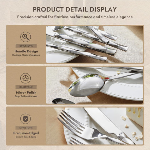 Facet 20 Piece Flatware Set, Service for 4