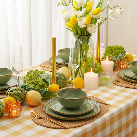 Atelier Handcrafted Rustic 24 Piece Dinnerware Set, Service for 8