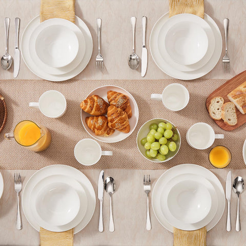 Celestia Bone China 16 Piece Dinnerware Set, Service for 4 (With Cups)