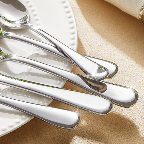Silverware Set for 4, 20 Piece Stainless Steel Flatware Cutlery Utensil Set | KINGSTONE Heavy Duty Utensils, Modern Design, Mirror Polished Knives Fork and Spoon,Dishwasher Safe for Wedding Housewarming