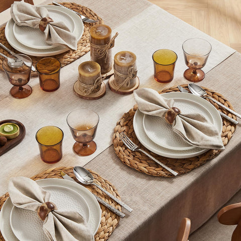 Rustic French Solid Linen Table Runner