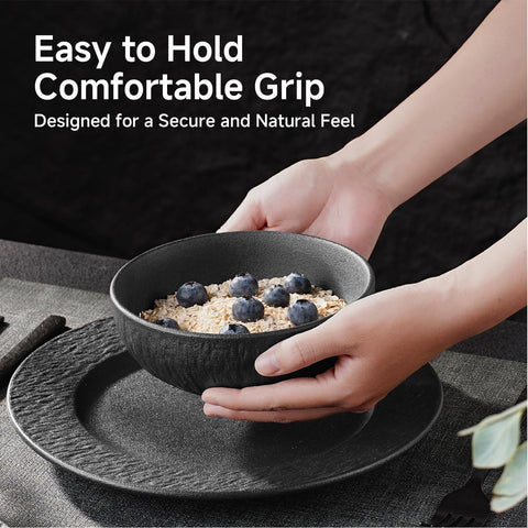 Obsidian Matte Marble Set Of 6 Bowls