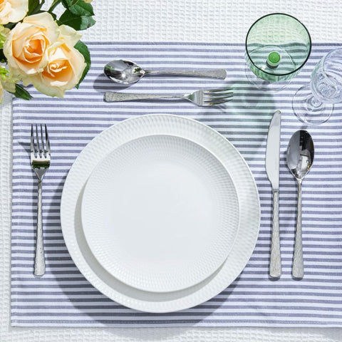 Artisan Stria 18/10 Stainless Steel 65 Piece Flatware Set, Service for 12 (With Serving Utensils)