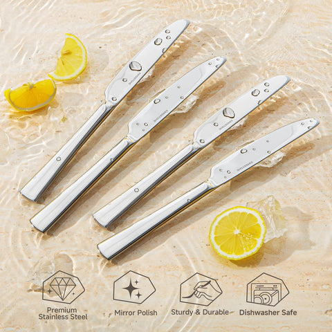 Stainless Steel Classic Set Of 4 Dinner Knives