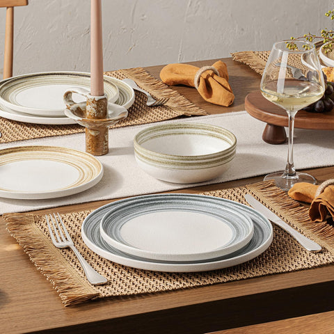 Artisan Modern Stoneware 12 Piece Dinnerware Set, Service for 4
