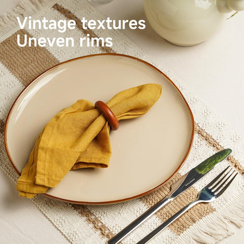 Atelier Handcrafted Rustic Set Of 4 Plates