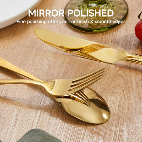 Classic Round 18/10 Stainless Steel 40 Piece Flatware Set, Service for 8