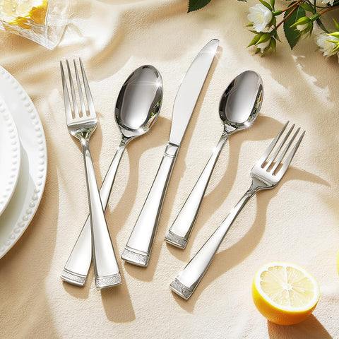 Bead Edge 65 Piece Flatware Set, Service for 12