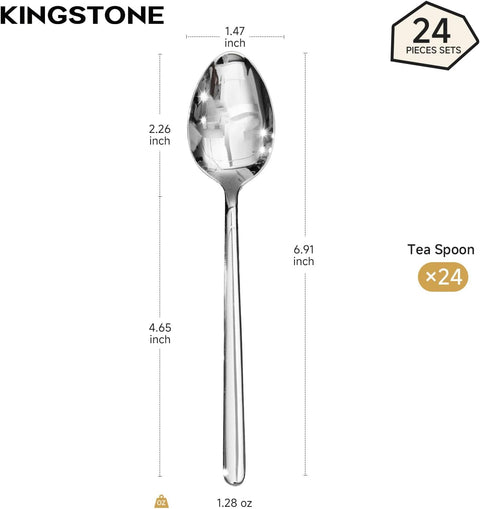 18/10 Stainless Steel Set Of 4 Dinner Spoons