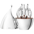 20 Piece Facet Silverware Set with Droplet Storage Organizer - WK8812-21P-WD