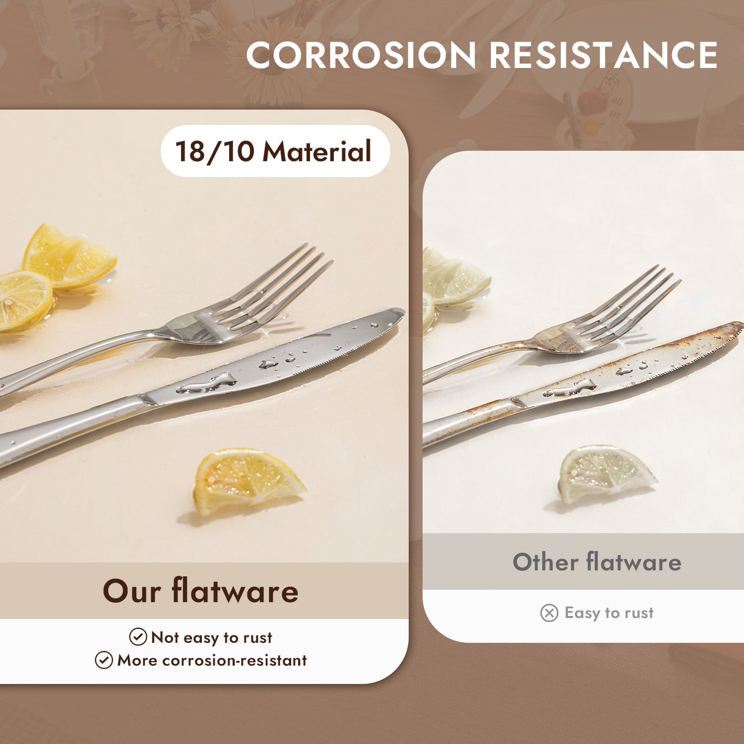 KINGSTONE Silverware Set,18/10 Premium Stainless Steel Flatware Set, for Home, Restaurant, Wedding and Party Use, Mirror-Polished Cutlery Set, Dishwasher Safe