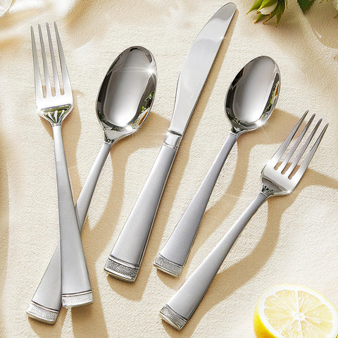 Bead Edge 20 Piece Flatware Set, Service for 4