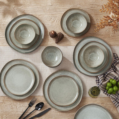 Atelier Handcrafted Rustic 24 Piece Dinnerware Set, Service for 8