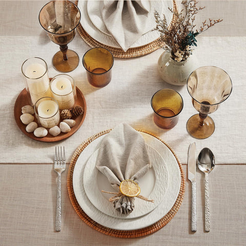 Rustic French Solid Linen Table Runner