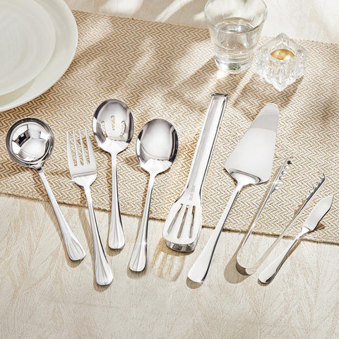 18/10 Stainless Steel Modern 8 Piece Serving Utensils Set