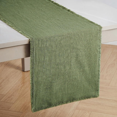 14 x 72“ Rustic Frayed Edge Table Runner