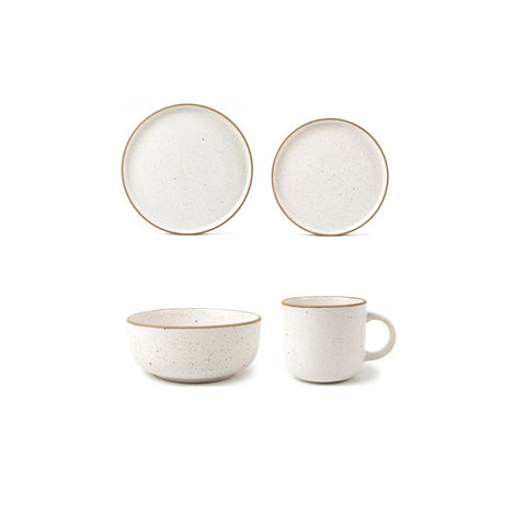 Atelier Handcrafted Stoneware 32 Piece Dinnerware Set, Service for 8 (With Mugs)