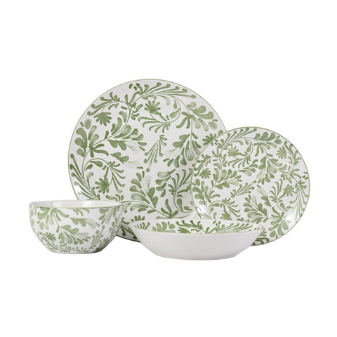 Atelier Country Floral Print 32 Piece Dinnerware Set, Service for 8
