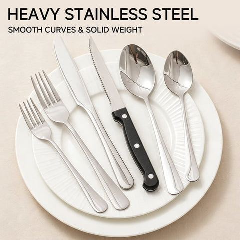 Droplet 49 Piece Flatware Set, Service for 8