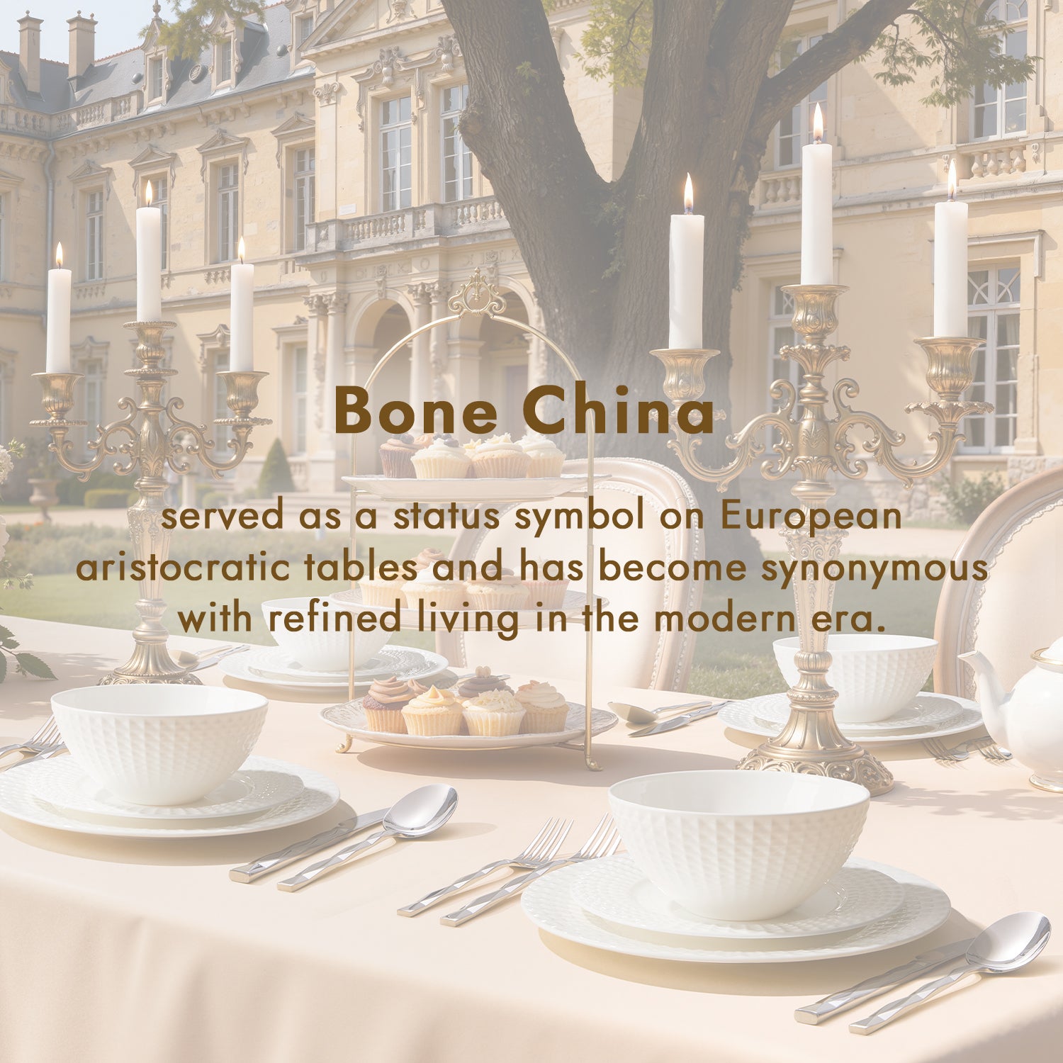 KINGSTONE Bone China Dinnerware Set, White Lightweight Porcelain, Plates and Bowls with Rhombus patterned edge design, Microwave and Dishwasher Safe, for Family, Restaurant, Gifting