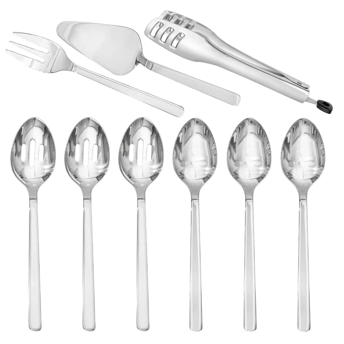 KINGSTONE Serving Utensils Set, 18/10 Stainless Steel Hostess Set for Party Banquet Buffet, Dishwasher Safe,