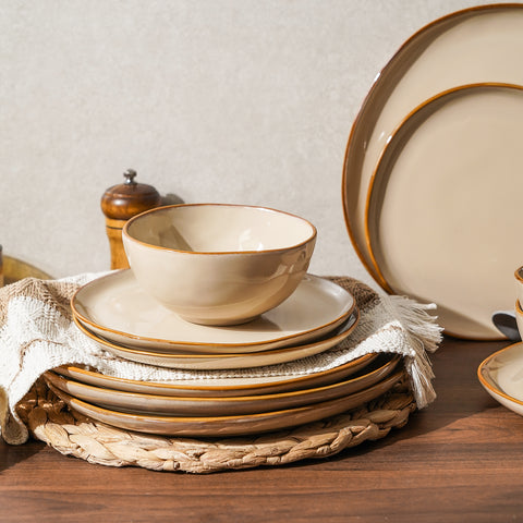 Rustic 18 Piece Dinnerware Set, Service for 6