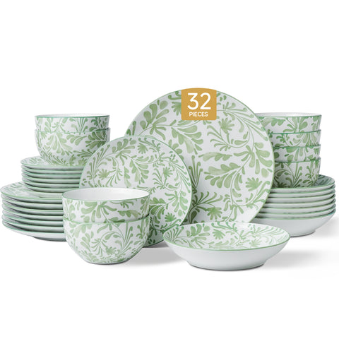Country 32 Piece Dinnerware Set, Service for 8
