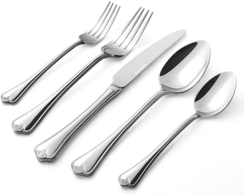 Revival Droplet 18/10 Stainless Steel 30 Piece Flatware Set, Service for 6