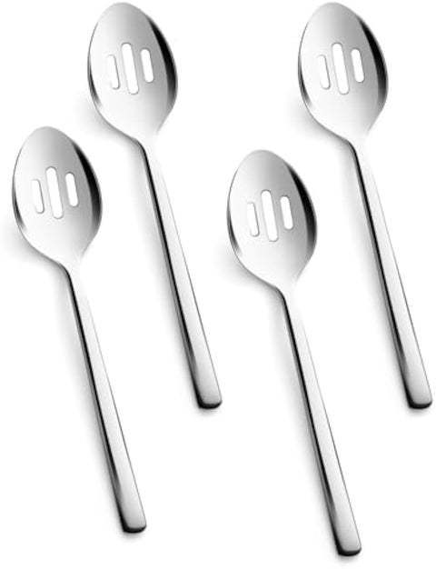 18/10 Stainless Steel Set Of 4 Slotted Serving Spoon