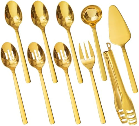 Large Hostess 10 Piece Serving Utensils Set - 6612service-G10P