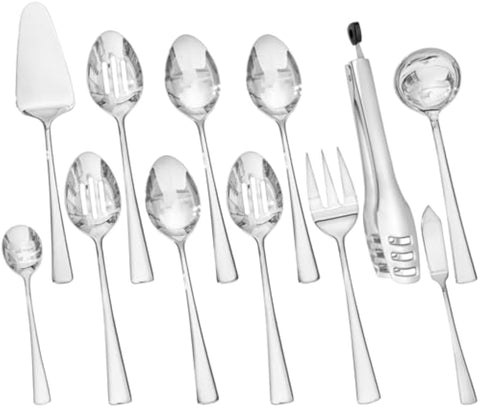 18/10 Stainless Steel 12 Piece Serving Utensils Set