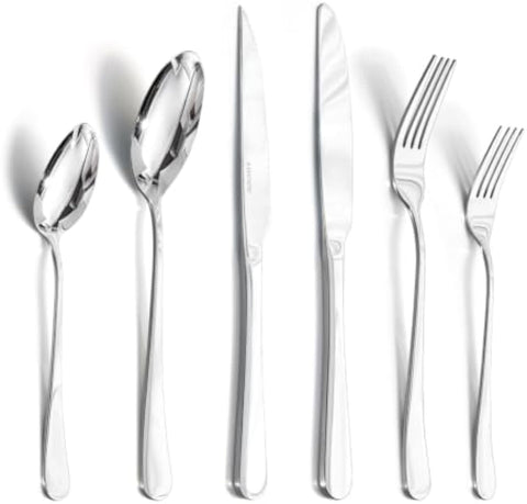 Classic Round 18/10 Stainless Steel 48 Piece Flatware Set, Service for 8