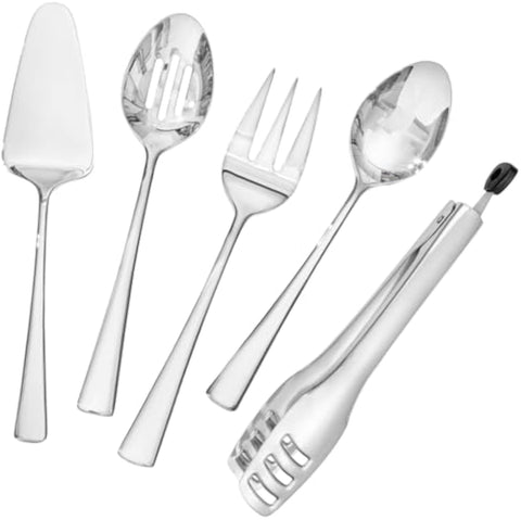 18/10 Stainless Steel 5 Piece Serving Utensils Set