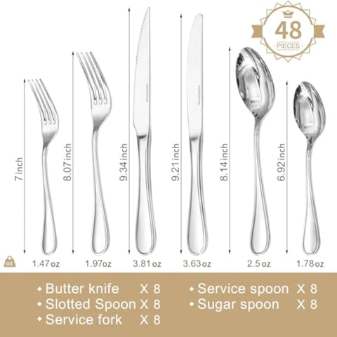 Classic Revival Droplet 18/10 Stainless Steel Flatware Set