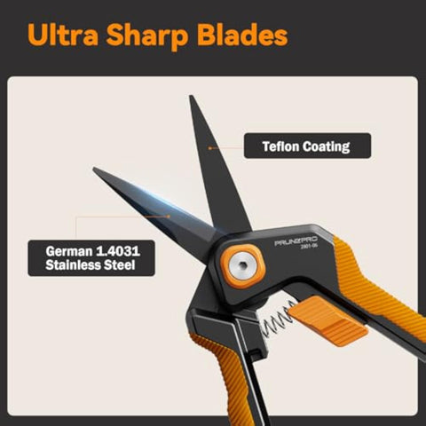 PrunePro 2 Pack Stainless Steel Garden Pruning Shears