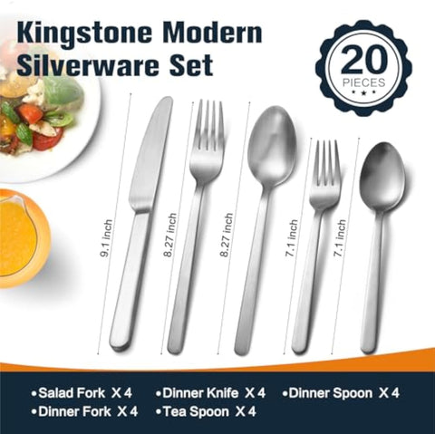 Elegant 18/10 Stainless Steel Flatware Set