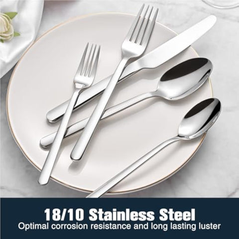 Elegant 18/10 Stainless Steel Flatware Set