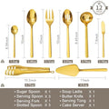 Large Hostess 12 Piece Serving Utensils Set - 6612service-G12P