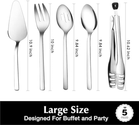 Large Hostess 5 Piece Serving Utensils Set