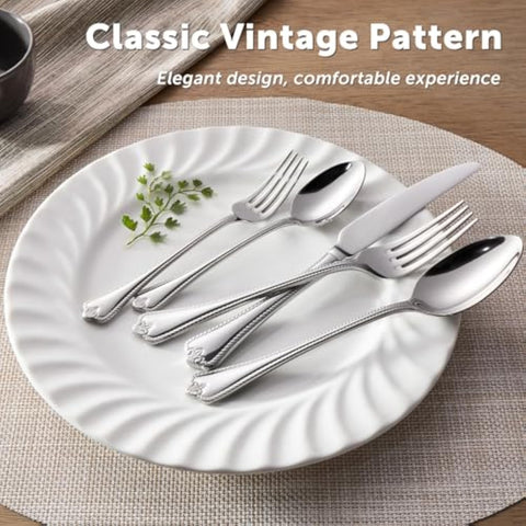 Revival Droplet 18/10 Stainless Steel 30 Piece Flatware Set, Service for 6