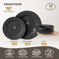 Matte 18 Piece Dnnerware Set, Service for 6 - WK11303-WH18