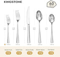 Linea 60 Piece Flatware Set, Service for 12 - WK6611-SL-60P