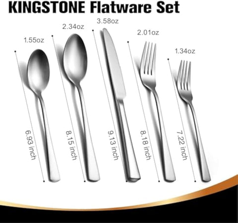 18/10 Stainless Steel Classic 5 Piece Flatware Set, Service for 1